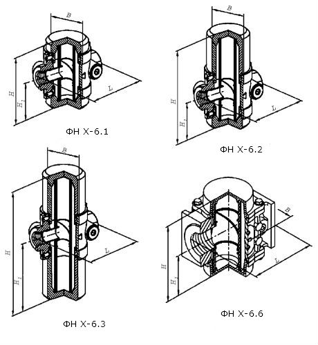 Фильтры газовые ФН&frac12;-6.1, ФН&frac12;-6.2, ФН&frac12;-6.3, ФН&frac34;-6.1, ФН&frac34;-6.2, ФН&frac34;-6.3, ФН1-6.1, ФН1-6.2, ФН1-6.3, ФН1&frac12;-6, ФН2-6 муфтовые (на давление до 0,6 МПа)
